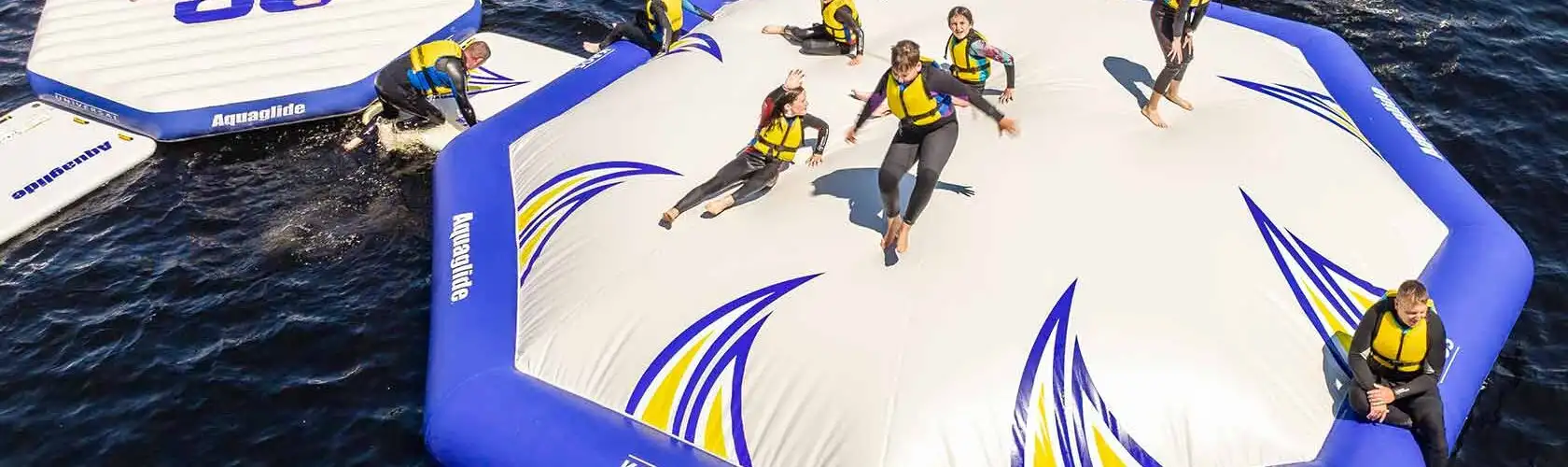 11. Experience the excitement of a gigantic bouncing dome—fun for all ages! Work together to bounce Dad off the side or risk getting blasted yourself! It's trampoline fun with a twist. Kaos West Lake Aqua Park