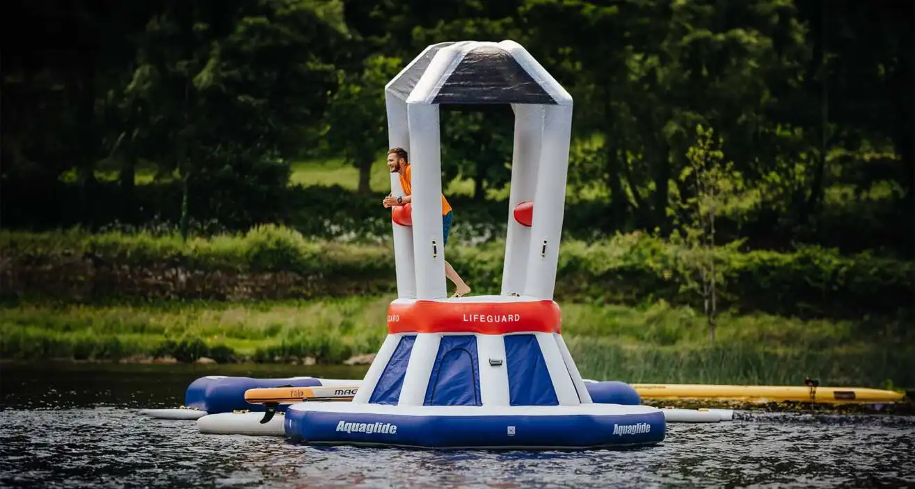 Lifeguard Tower, Our Lifeguard stands ready, keeping a watchful eye ensuring everyone is having a great time safely! West Lake Aqua Park