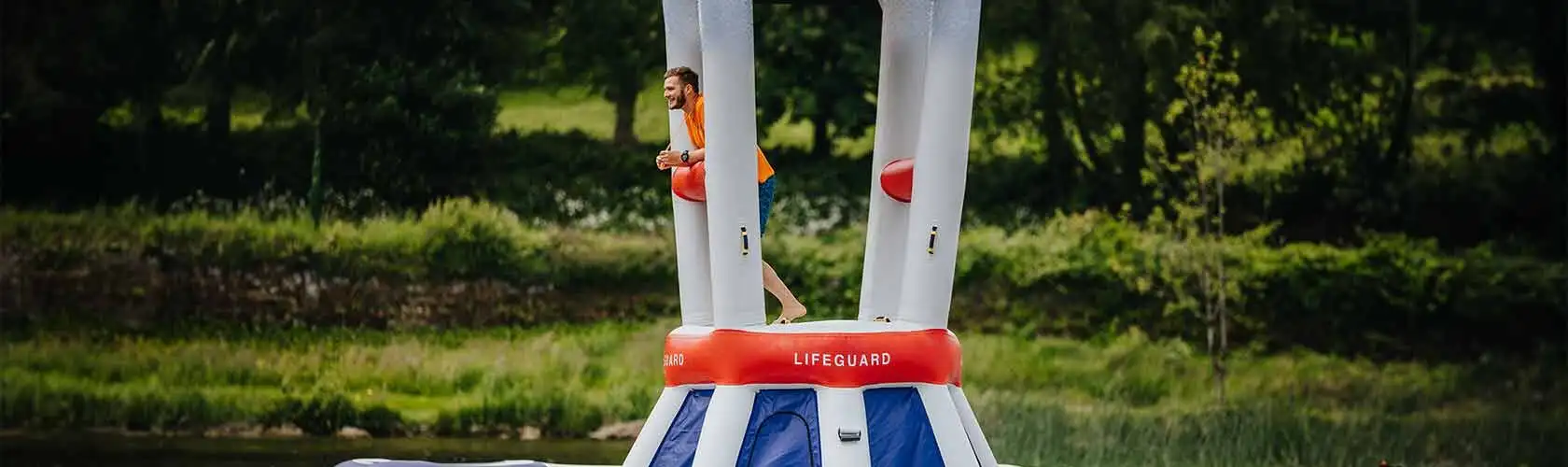 Lifeguard Tower, Our Lifeguard stands ready, keeping a watchful eye ensuring everyone is having a great time safely! West Lake Aqua Park